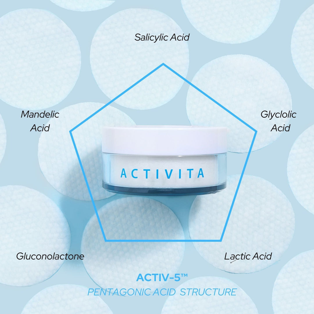 ACTIVITA Pore Pre Pads with AHA BHA PHA - No Face Skincare